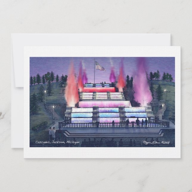 Einladung von 90# Linen Cascades Jackson Michigan (Vorderseite)