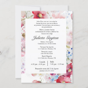 Einladung von Acuarela quinceñera