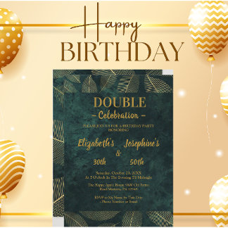 Einladung von Adult Joint Double Birthday Gala