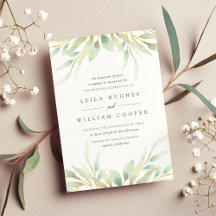 Einladung von Airy Botanical Wedding
