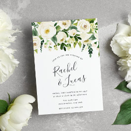 Einladung von Alabaster Floral Wedding