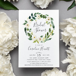 Einladung von Alabaster Wreath Bridal Shower