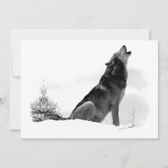 Einladung von Alaskan Timber Wolf (Vorderseite)