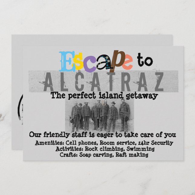Einladung von Alcatraz (Vorne/Hinten)