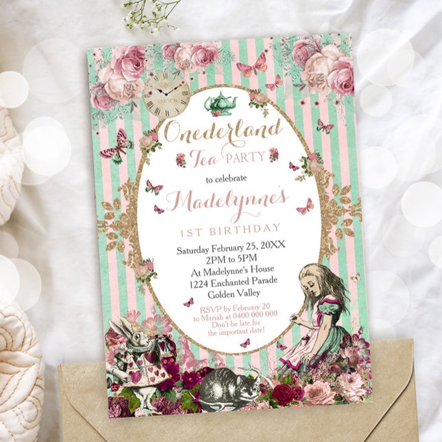 Einladung von Alice in Onederland zum 1. Geburtsta (Von Creator hochgeladen)