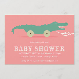 Einladung von Alligator Baby Shower