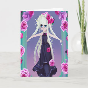 Einladung von Anime Blond Bride Bridesmaid