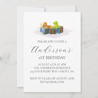 Einladung von Baby Boy zum ersten Geburtstag