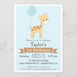 Einladung von Baby Giraffe Kid zum Geburtstag