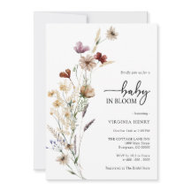 Einladung von Baby in Blütendusche