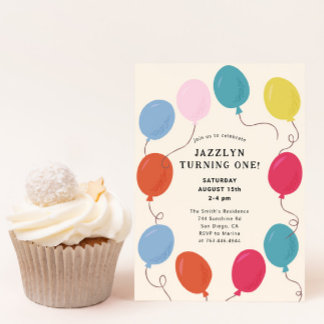 Einladung von Balloons Geburtstagsparty