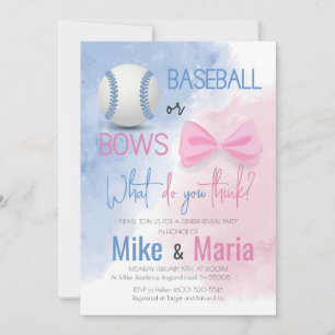 Einladung von Baseball oder Bows