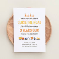 Einladung von Baufahrzeugen zum Geburtstag