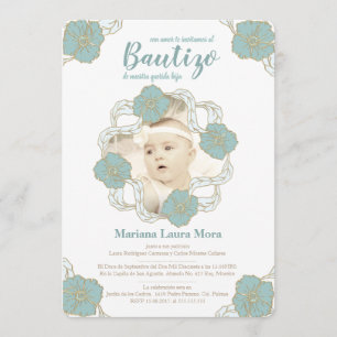 Einladung von Bautizo, Unisex en español