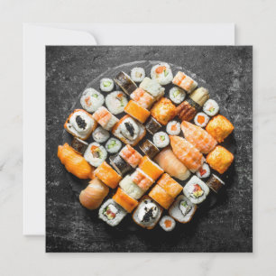 Einladung von benutzerdefinierten Text Sushi Platt