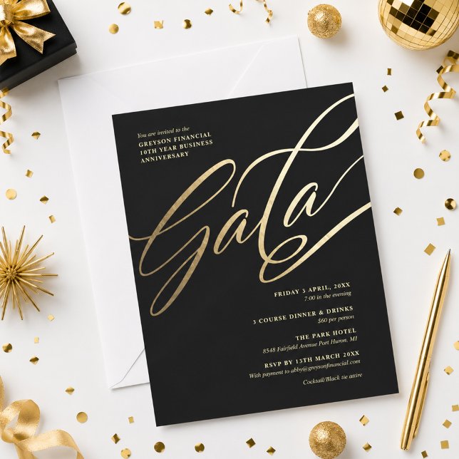 Einladung von Black and Gold Gala (Von Creator hochgeladen)