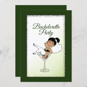 Einladung von Black Bride Junggeselinnen-Abschied