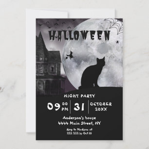 Einladung von Black Cat Halloween