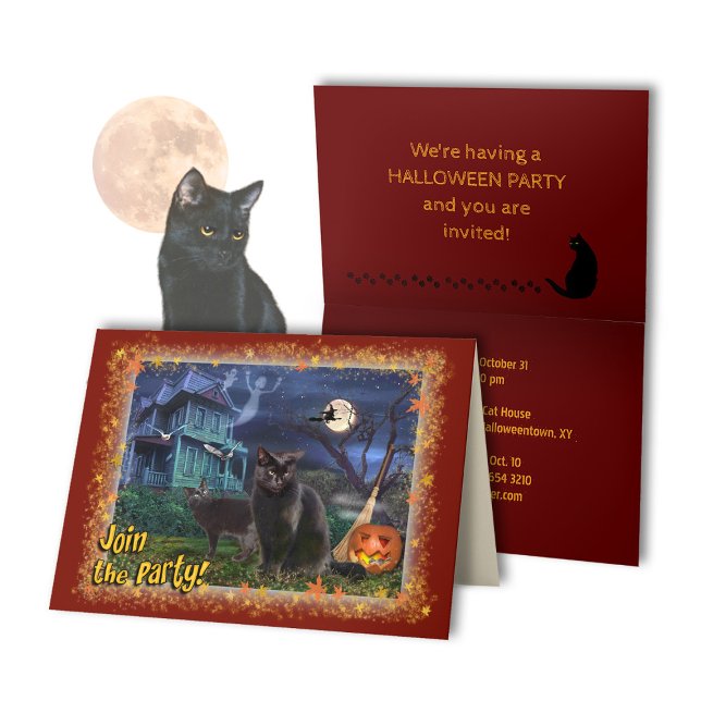 Einladung von Black Cats Halloween-Party (Von Creator hochgeladen)