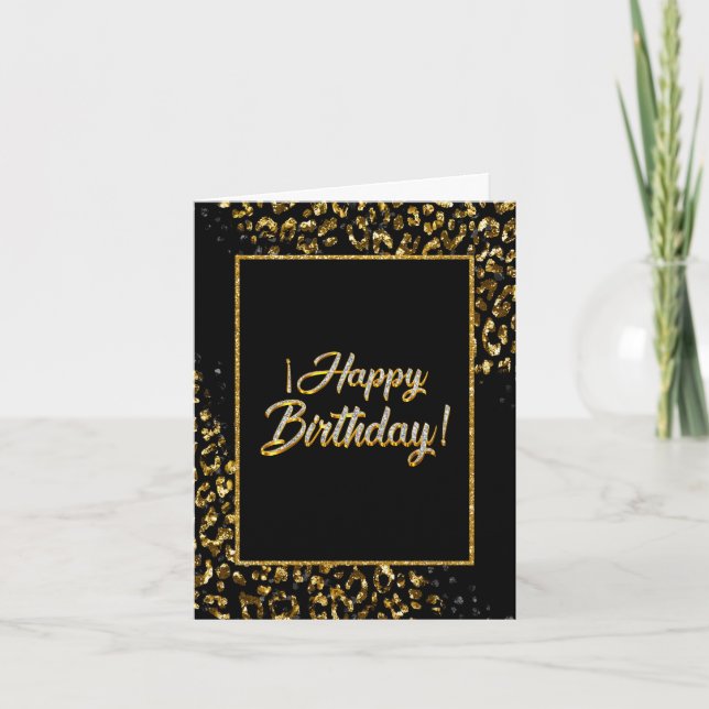 Einladung von Black Gold & Jewel Leopard (Vorderseite)