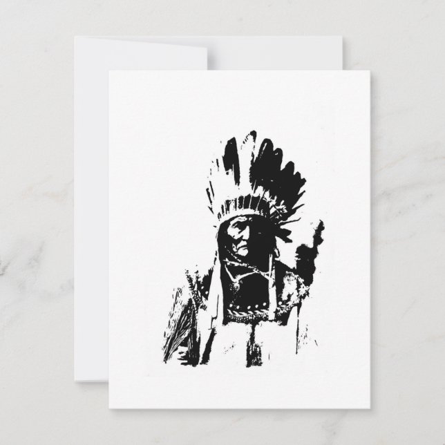 Einladung von Black & White Geronimo (Vorderseite)