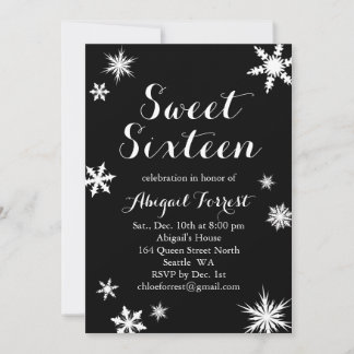 Einladung von Black Winter 16 . Geburtstag