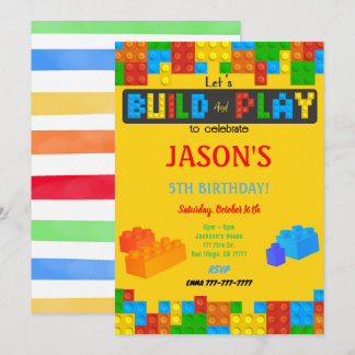 Einladung von Block Birthday