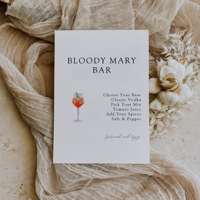 Einladung von Bloody Mary Bar Bridal (Bloody Mary Bar Bridal Shower Invitation)