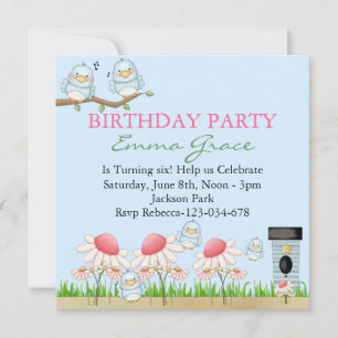 Einladung von Blue Bird zum Geburtstag