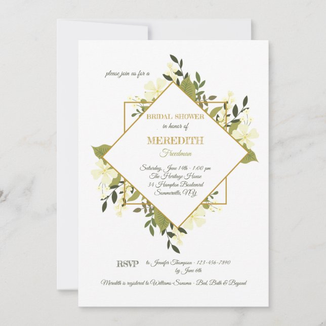 Einladung von Blumenausdrücken (Vorderseite)