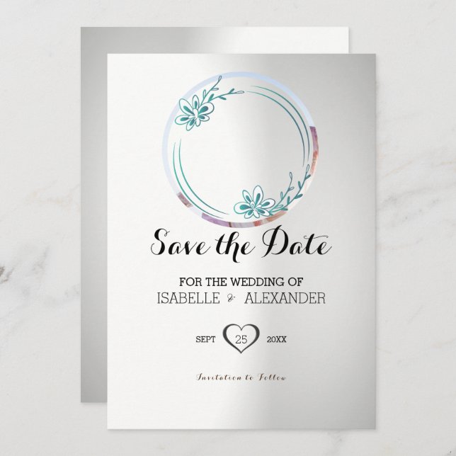 Einladung von Blumenblättern im benutzerdefinierte (Vorne/Hinten)