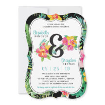 Einladung von Blumenblättern, tropische Polteraben