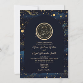 Einladung von Boho Celestial Night Wedding