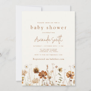 Einladung von Boho Fall Baby Shower