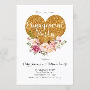 Einladung von Boho Floral Engagement Party