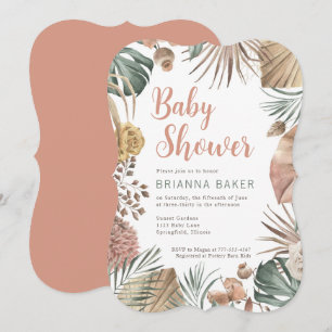Einladung von Boho Floral Gender Neutral Baby Show