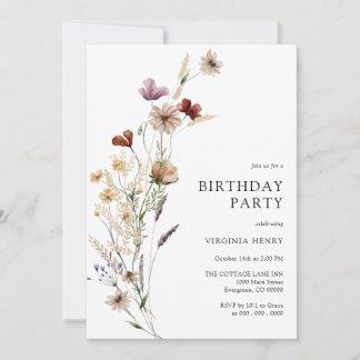 Einladung von Boho Floral zum Geburtstag