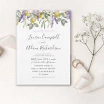 Einladung von Boho Lemon & Lavender Foliage