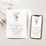 Einladung von Boho Mit Monogramm Hochzeit<br><div class="desc">Dieses stilvolle und elegante Boho Mit Monogramm Wedding Invitation verfügt über einen wunderschönen handbemalten Schmetterling in Wasserfarbe und Wildblumen,  die in einem hübschen Bouquet angeordnet sind. Finden Sie passende Artikel in der White Boho Wildblume Wedding Collection.</div>