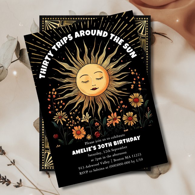 Einladung von Boho Mystical Sun zum 30. Geburtstag (Von Creator hochgeladen)
