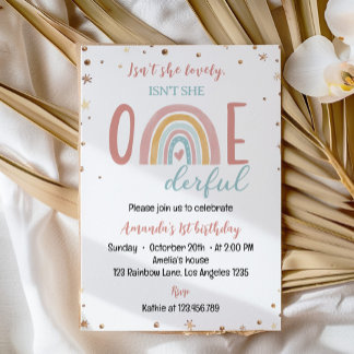 Einladung von Boho Rainbow zum 1. Geburtstag
