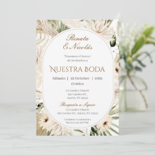 Einladung von Boho Spanish Hochzeit
