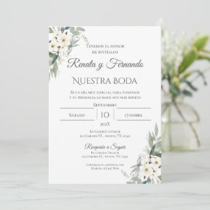 Einladung von Boho Spanish Hochzeit