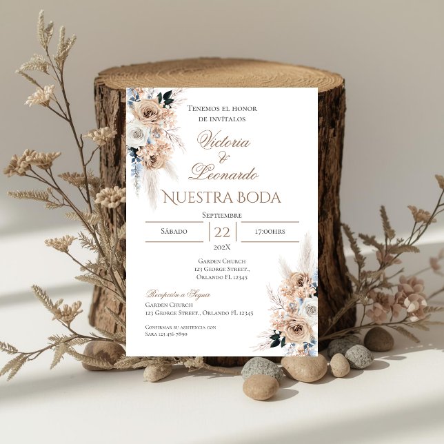 Einladung von Boho Spanish Hochzeit (Von Creator hochgeladen)