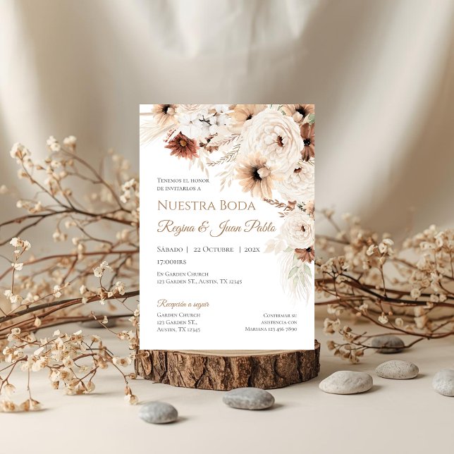 Einladung von Boho Spanish Hochzeit (Von Creator hochgeladen)