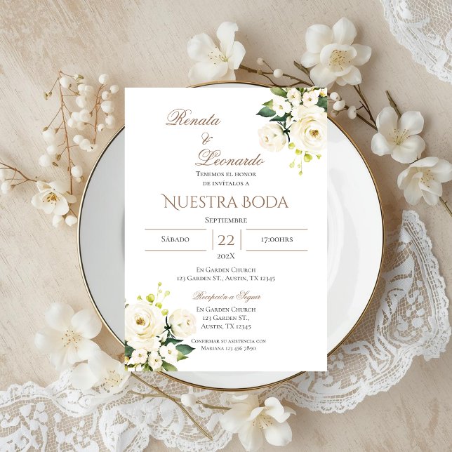 Einladung von Boho Spanish Hochzeit (Von Creator hochgeladen)