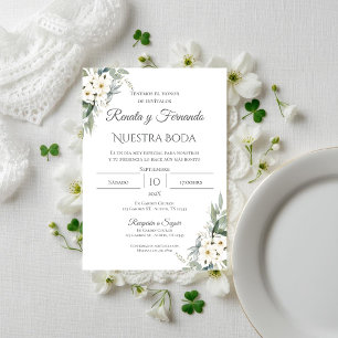 Einladung von Boho Spanish Hochzeit