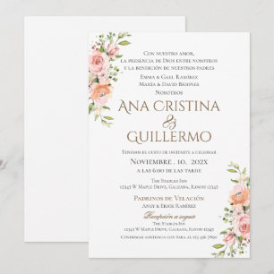 Einladung von Boho Spanish Hochzeit