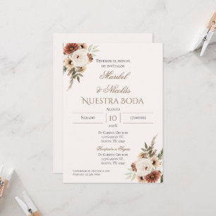 Einladung von Boho Spanish Hochzeit