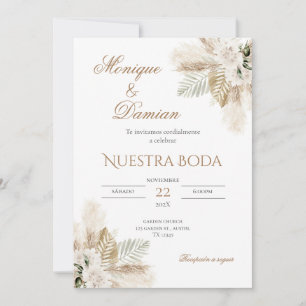 Einladung von Boho Spanish Hochzeit